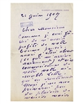 Claude Monet Autograph Letter Signed -- ''...I will not deprive myself of the pleasure of coming to see your Cezanne exhibition...''